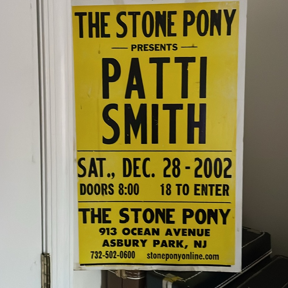 Vintage Original "Patti Smith" The Stone Pony Poster 2002